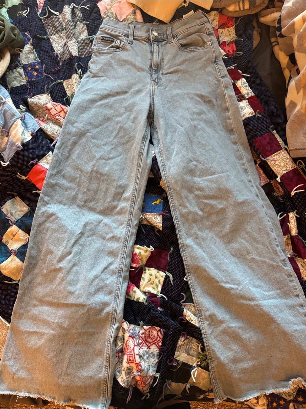 Calvin Klein Light Blue Wide-Leg Jeans